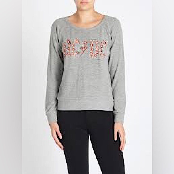 Chaser Sweaters - ❤️CHASER AC/DC FLORAL EMBROIDERY PULLOVER SWEATER M